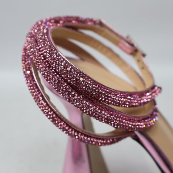 🔥NO ANKLE STRAP MACH & MACH Double Crystal Bow Platform Pump Pink, 7.5US/37.5IT - Picture 10 of 13